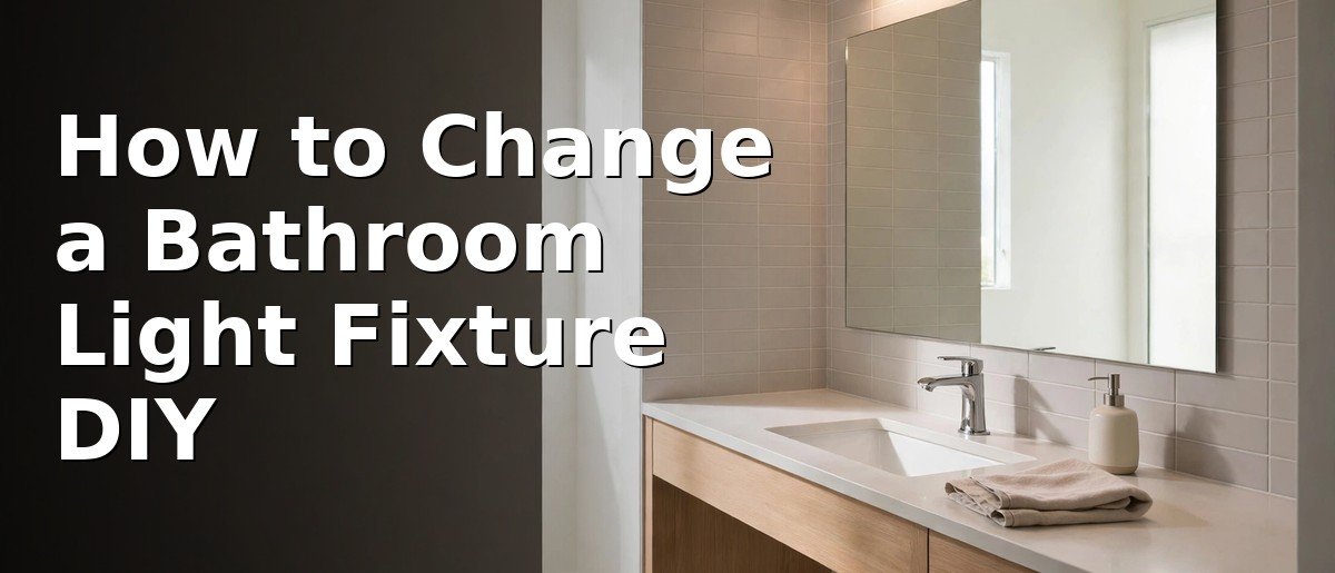 Person replacing a bathroom vanity light fixture above a mirror, new fitting held in place during installation